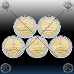 5 x 2 EVRO NEMČIJA (A,D,F,G,J) 2018  "BERLIN" UNC